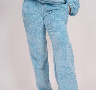 Teddy Co-Ord Set Pale Blue - BurgerBae