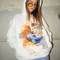The Hot Wheels - Heavyweight Baggy Hoodie For Men and Women