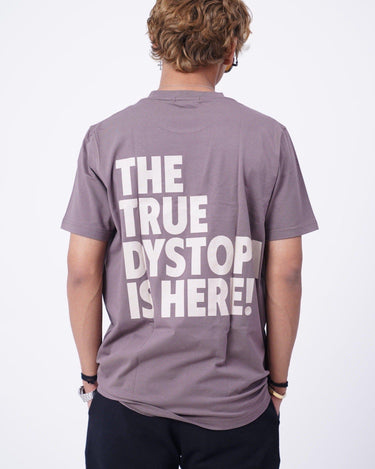 The Travis Scott Dystopia Oversized Tee (T-shirt) For Men Oversized T-shirt Burger Bae Free size Cocoa 