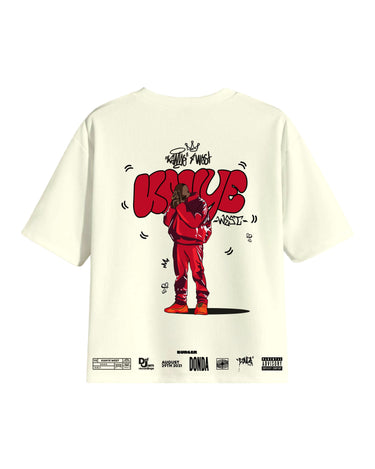 The Kanye West Donda Cartoon art Drop Sleeved Tee for Men and