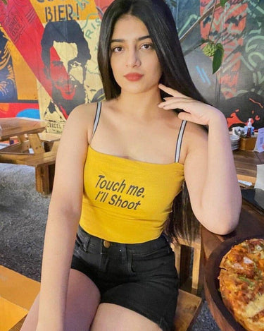 Touch Me I'll Shoot Camisole Camisole Burger Bae XS Bright Yellow 