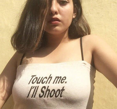 Touch Me I'll Shoot Camisole Camisole Burger Bae XS White 