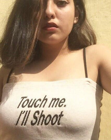 Touch Me I'll Shoot Camisole Camisole Burger Bae XS White 