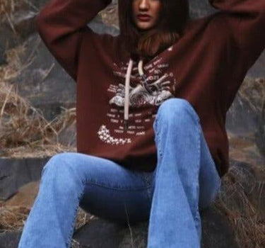 Travis Scott Astro World Hoodie Hoodies Burger Bae S Coffee Brown 