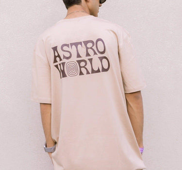 Travis Scott Astro World Oversized Tee (T-shirt) For Men Oversized T-shirt Burger Bae 