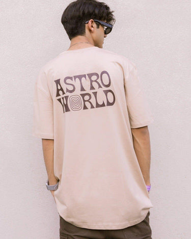 Travis Scott Astro World Oversized Tee (T-shirt) For Men Oversized T-shirt Burger Bae 