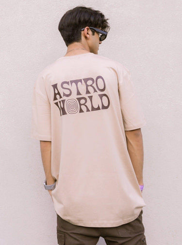 Travis Scott Astro World Oversized Tee (T-shirt) For Men Oversized T-shirt Burger Bae 