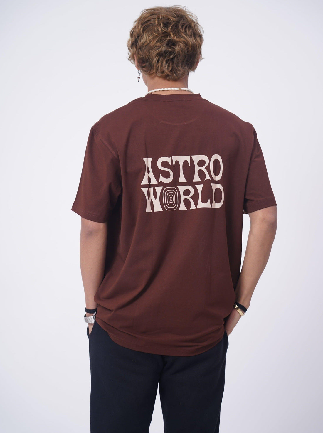 Travis Scott Astro World Oversized Tee (T-shirt) For Men Oversized T-shirt Burger Bae 