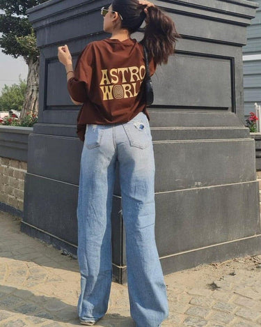 Oversized T Shirt With Wide Leg Jeans Travis Scott Astro World