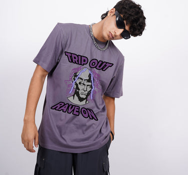 Trip out rave on : Burger Bae Oversized  Tee For Men and Women