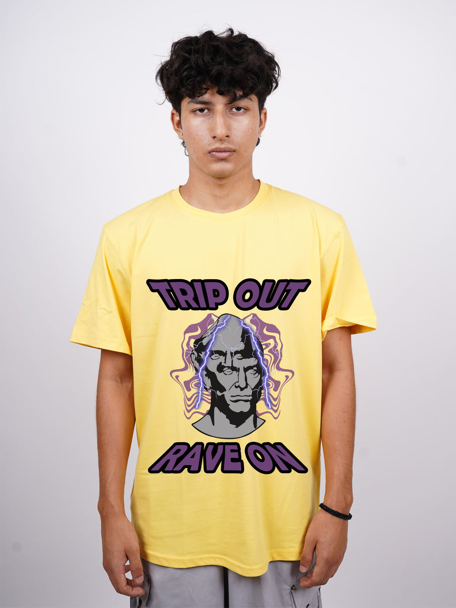 Trip out rave on - Burger Bae Oversized Unisex Tee