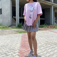Tsuya Asui My Hero Academia Oversized Tee (T-shirt) Oversized T-shirt Burger Bae FreeSize Lilac 