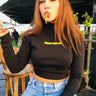 Uniquely Imperfect Turtleneck Turtle-Necks Burger Bae XS Black 