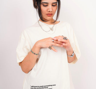 Van Gogh Collection: Almond Blossoms Drop-Sleeved Tee (Oversized) - BurgerBae