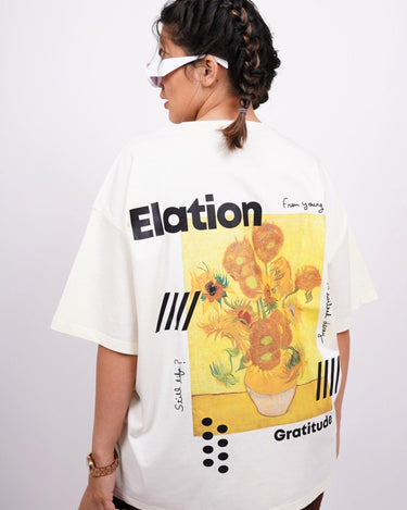 Van Gogh Collection: Sunflowers Drop-Sleeved Tee (Oversized) - BurgerBae