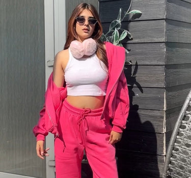 Barcelona Heavyweight Oversized Zip:Through Hoodie Jacket For Women