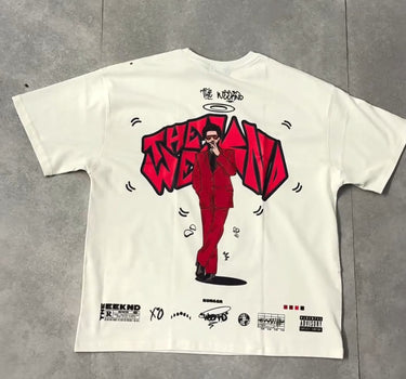 The Weeknd Cartoon art Drop Sleeved Tee for Men and Women