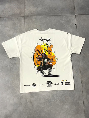 The Post Malone Cartoon art Drop Sleeved Tee for Men and Women