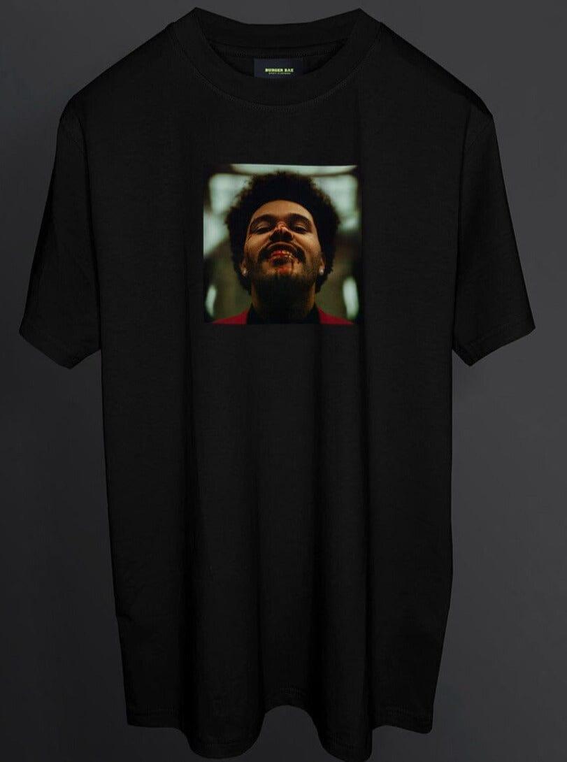 Weeknd Blinding Lights Oversized Tee (T-shirt) Oversized T-shirt Burger Bae Free Size Black 