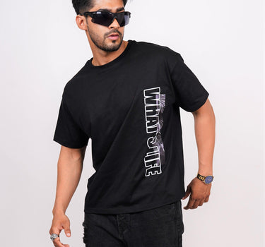 What is life - Drop-Sleeved Tee (T-shirt) - BurgerBae