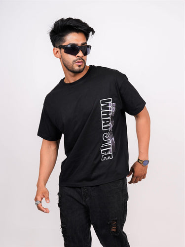 What is life - Drop-Sleeved Tee (T-shirt) - BurgerBae