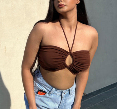 Zoe Tube Camisole Burger Bae XS Coffee Brown 