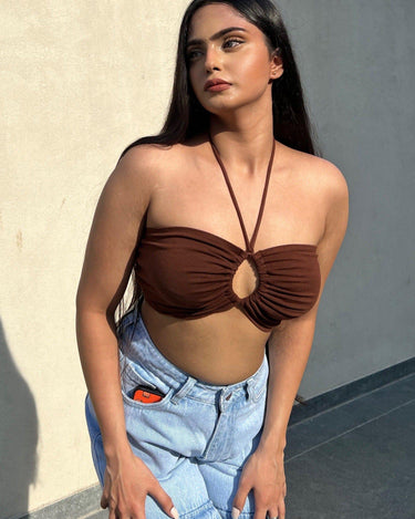 Zoe Tube Camisole Burger Bae XS Coffee Brown 