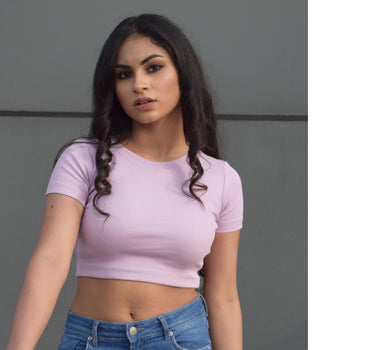 Basic Gigi Tee (T-shirt) Tops Burger Bae S Lilac 