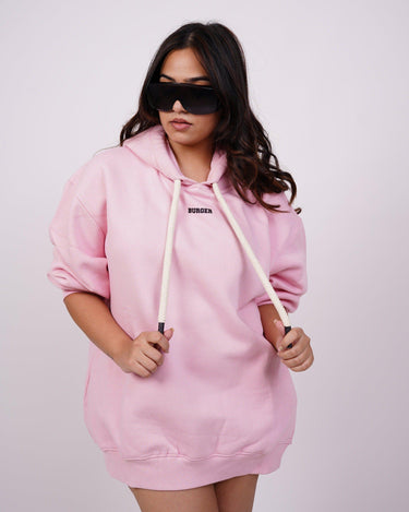Ye Baggy Hoodie For Women Hoodies Burger Bae S Baby pink 