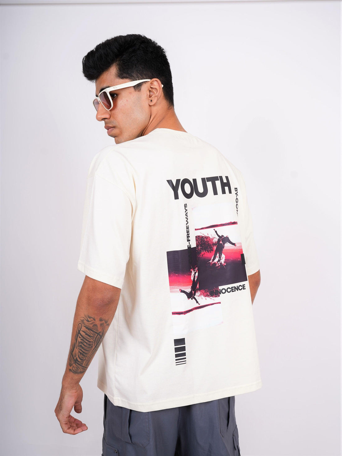 Youth Round Neck Drop Sleeved Oversized Tee (T-shirt) - BurgerBae