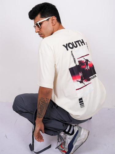 Youth Round Neck Drop Sleeved Oversized Tee (T-shirt) - BurgerBae