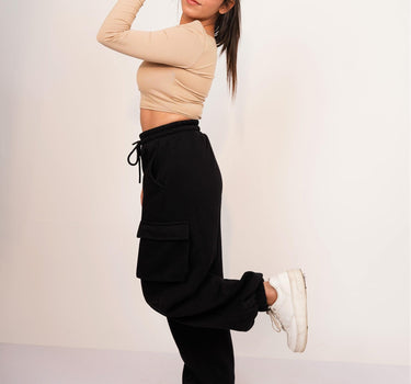 Zendaya Top (Beige) (Shoulder Pad Full Sleeves Summer Cotton Lycra Top by Burger Bae) - BurgerBae