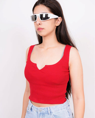 Deep V neck Tank Top - BurgerBae