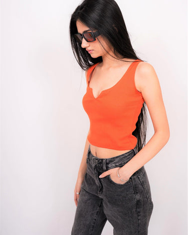 Deep V neck Tank Top - BurgerBae